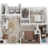 Floor plan: One Bedroom A1B-MMR