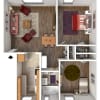 Floor plan: 2 Bedroom 1 Bath