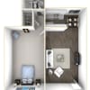 Floor plan: 1x1