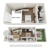 Floor plan: 1 Bed Pioneer Loft