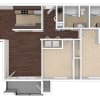 Floor plan: 2 Bedroom, 2 Bath