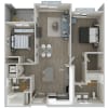 Floor plan: B2U-B2S-1033