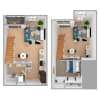 Floor plan: 1 Bed/1 Bath Loft-a88.1
