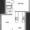 Floor plan: 1 bedroom 1 bath