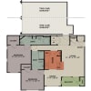 Floor plan: 2 Bedroom, 2 Bath 1165 sqft E1