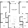 Floor plan: 2 Bed/2 Bath-B1