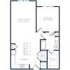 Floor plan: 1 Bed, 1 Bath B