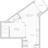 Floor plan: 1 Bed/1 Bath-B1-a