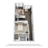 Floor plan: A2 One Bedroom / One Bath