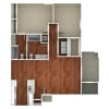 Floor plan: 2 Bedroom