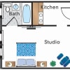 Floor plan: Micro Studio 02 Tier