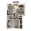Floor plan: 1 Bedroom Apartment