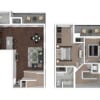 Floor plan: D 2x1.5
