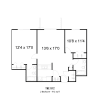 Floor plan: 2 Bed - 1 Bath: The 912