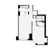 Floor plan: 1 Bed_1 Bath-08
