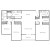 Floor plan: 3 Bedroom