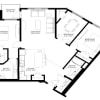 Floor plan: Three Bedroom E