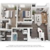 Floor plan: Two Bedroom Two Bath K - Phase 1