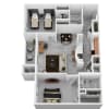 Floor plan: 2 Bedroom Deluxe