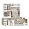 Floor plan: 2 BR - Arbor Courtyard