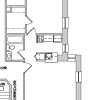 Floor plan: 1 Bedroom, 811