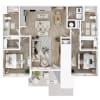Floor plan: 2 BR - Grand Courtyard