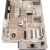 Floor plan: 1 x 1 Laurel A4vr