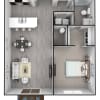 Floor plan: 1x1