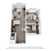 Floor plan: Atlas - 1 Bedroom 758