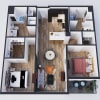 Floor plan: 2 Bedroom C1
