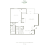 Floor plan: One Bedroom 680