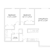 Floor plan: 2 Bedroom C