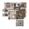 Floor plan: 2 Bed | 2 Bath