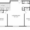 Floor plan: 2 Bed 1 Bath - A