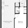 Floor plan: 1 Bed/1 Bath-1F Plus