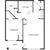 Floor plan: 1x1 B