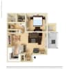 Floor plan: 1x1B