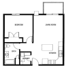 Floor plan: 1 Bed 1 Bath