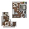 Floor plan: One Bedroom One Bathroom with Loft