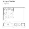 Floor plan: Renovated Studio