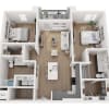 Floor plan: B1-HC