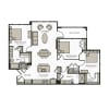 Floor plan: The Paisley | 3 Bed | 2 Bath