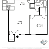 Floor plan: 1 Bedroom 1 Bathroom 