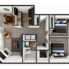 Floor plan: Two Bed One Bath 