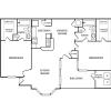 Floor plan: 2 Bedroom - 2 Bath