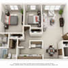 Floor plan: Two Bedroom Large