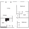 Floor plan: 2 Bedroom 2 Bathroom D2