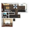 Floor plan: 1 Bedroom C