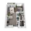 Floor plan: Studio sqft 618 (S1)