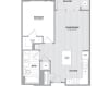 Floor plan: 1 BED 1 BATH - 685